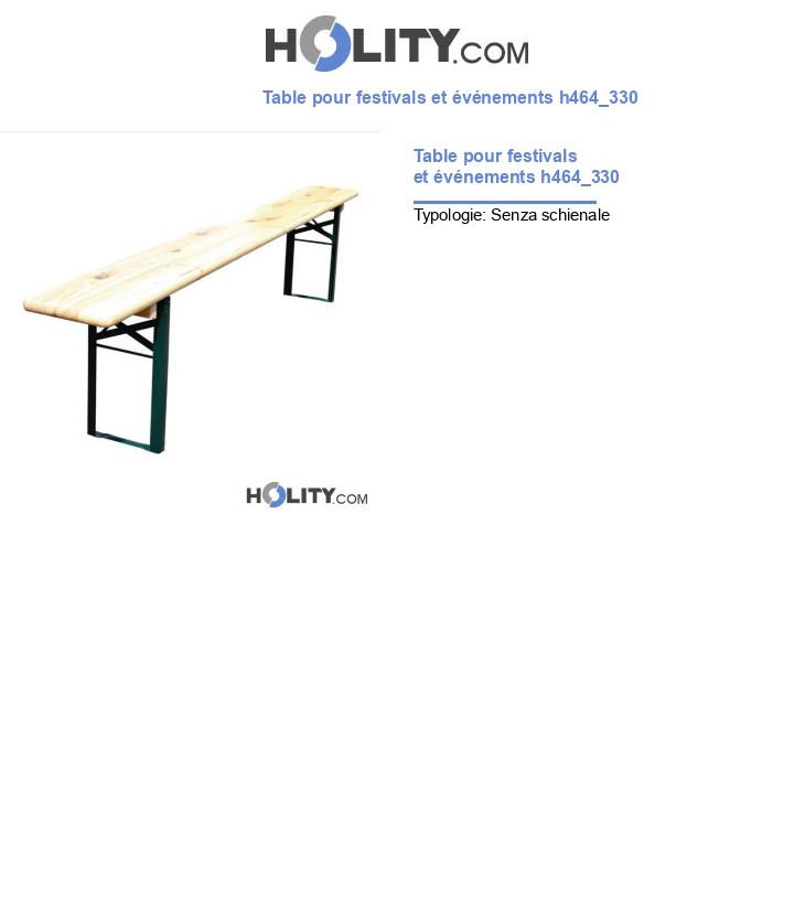 Table pour festivals et événements h464_330
