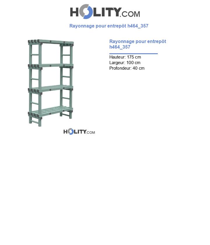 Rayonnage pour entrepôt h464_357