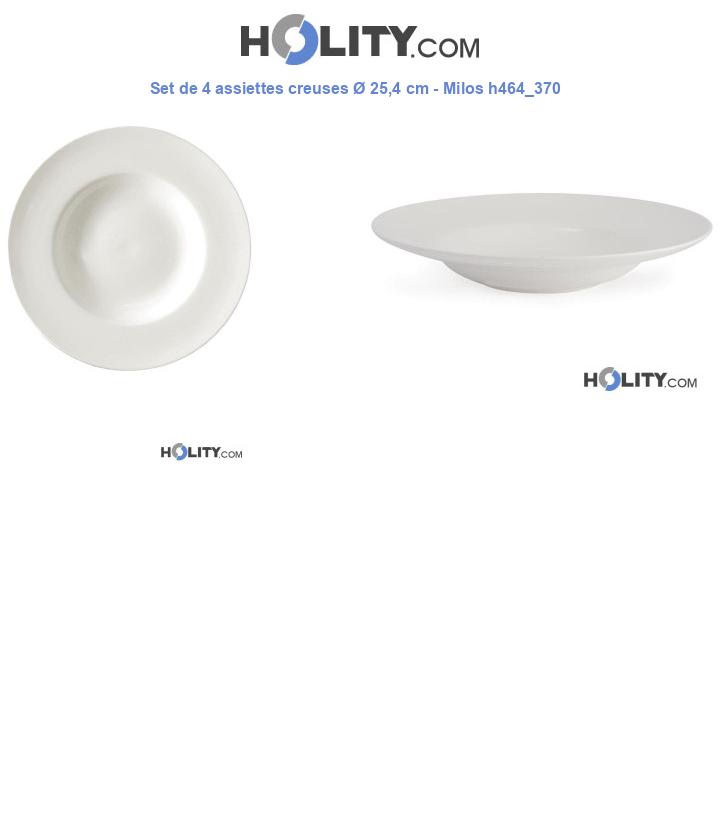 Set de 4 assiettes creuses Ø 25,4 cm - Milos h464_370