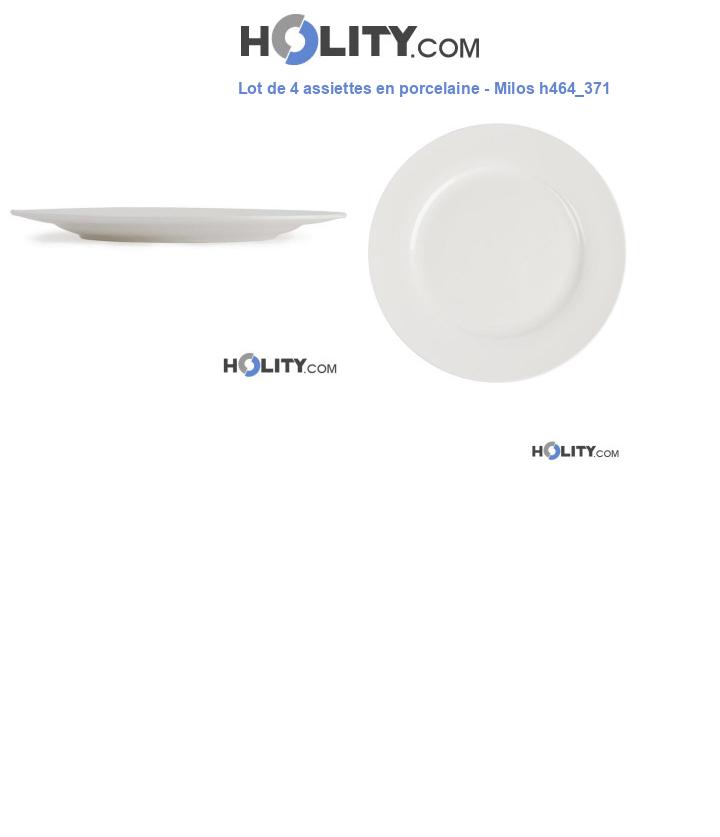 Lot de 4 assiettes en porcelaine - Milos h464_371