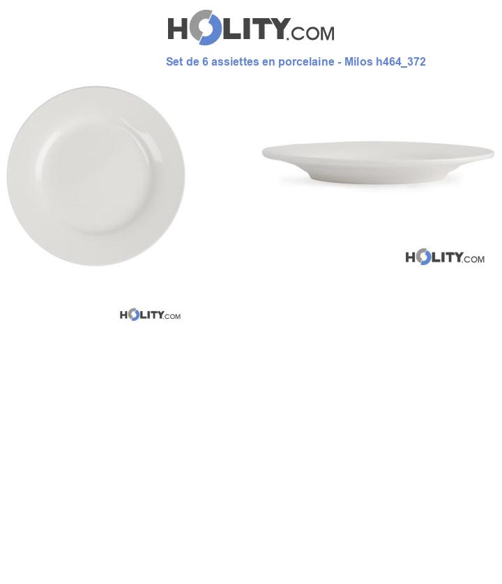 Set de 6 assiettes en porcelaine - Milos h464_372