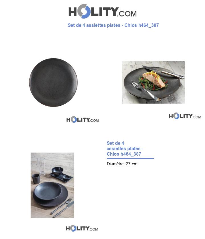 Set de 4 assiettes plates - Chios h464_387