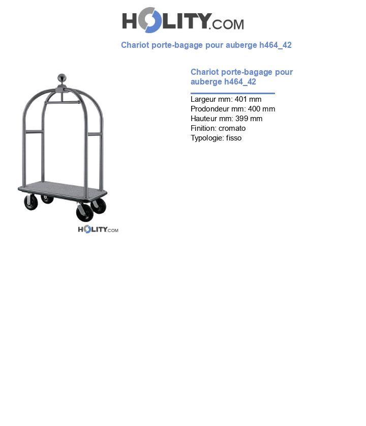 Chariot porte-bagage pour auberge h464_42