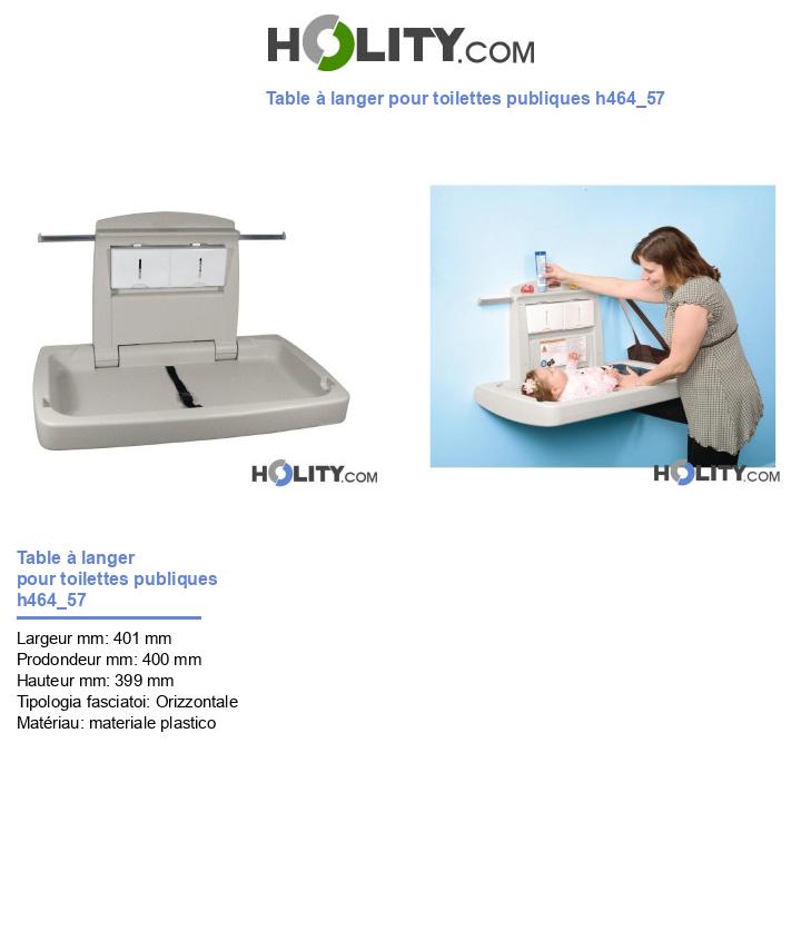 Table à langer pour toilettes publiques h464_57