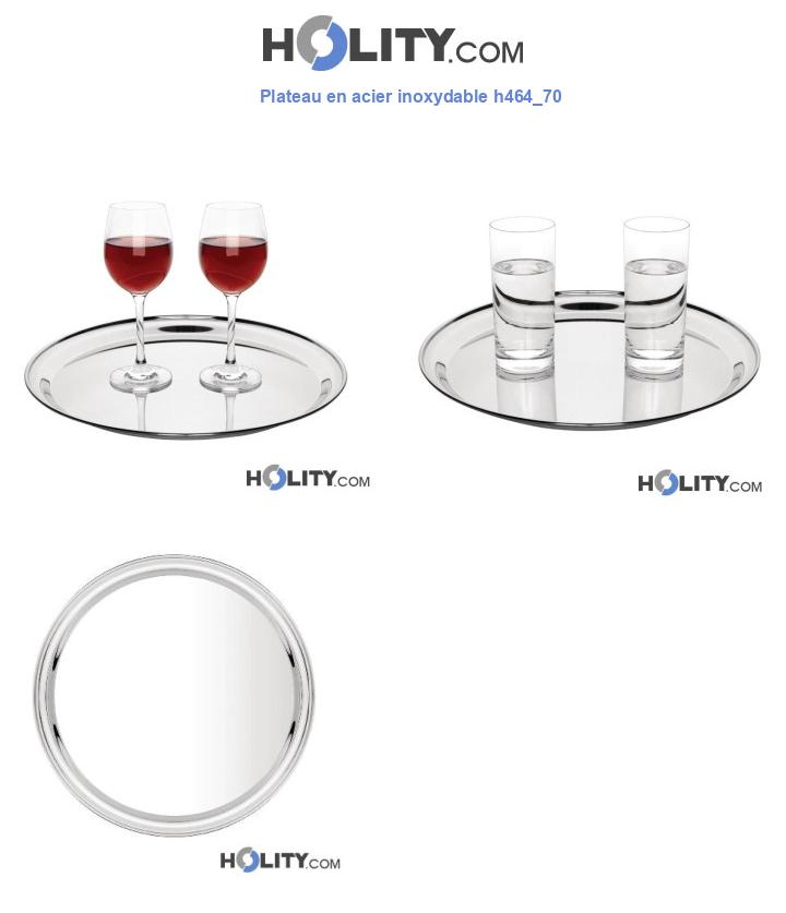 Plateau en acier inoxydable h464_70
