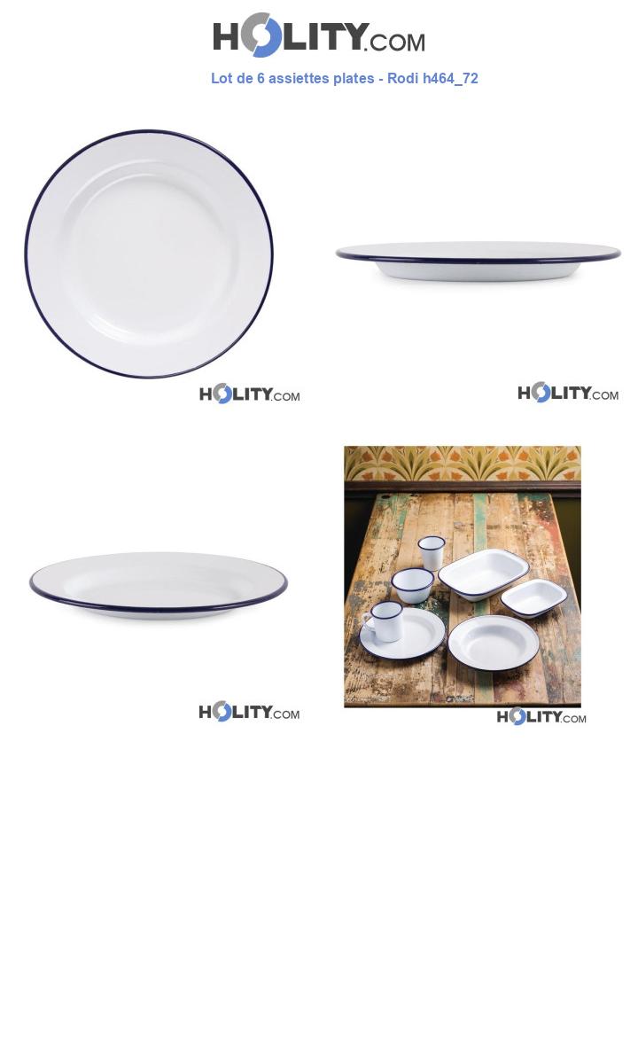 Lot de 6 assiettes plates - Rodi h464_72