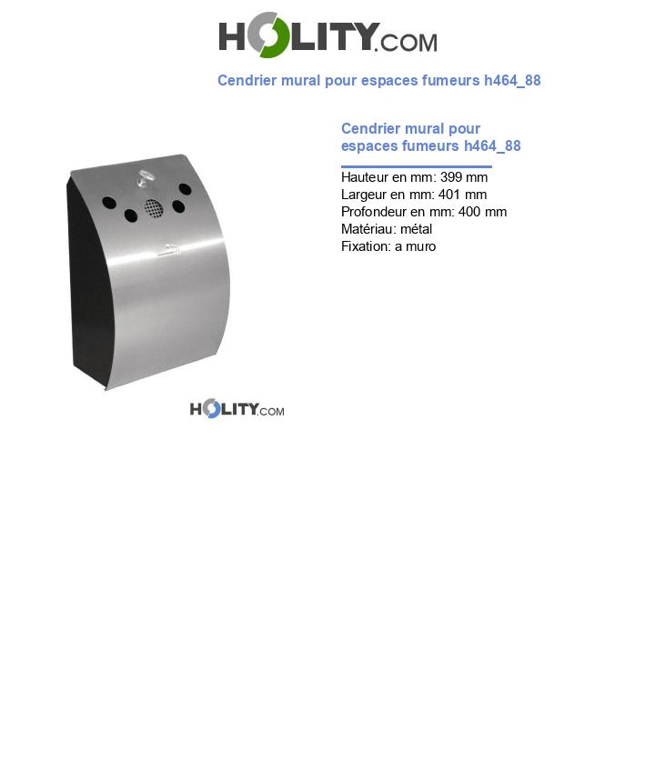 Cendrier mural pour espaces fumeurs h464_88