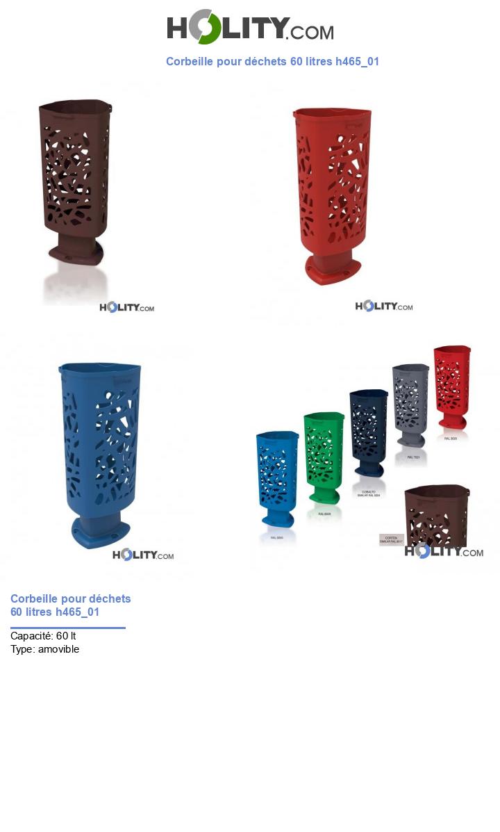 Corbeille pour déchets 60 litres h465_01