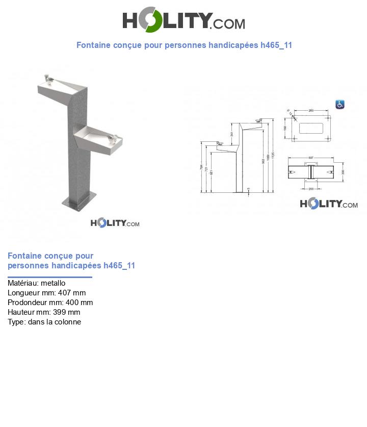 Fontaine conçue pour personnes handicapées h465_11
