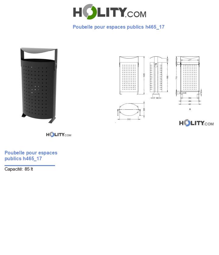 Poubelle pour espaces publics h465_17