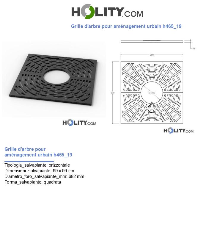 Grille d'arbre pour aménagement urbain h465_19