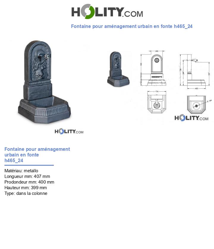 Fontaine pour aménagement urbain en fonte h465_24