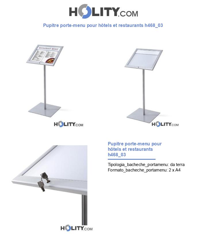 Pupitre porte-menu pour hôtels et restaurants h468_03