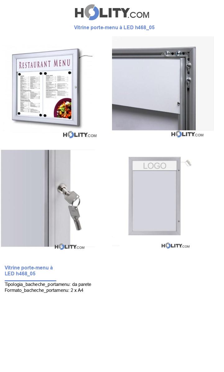 Vitrine porte-menu à LED h468_05