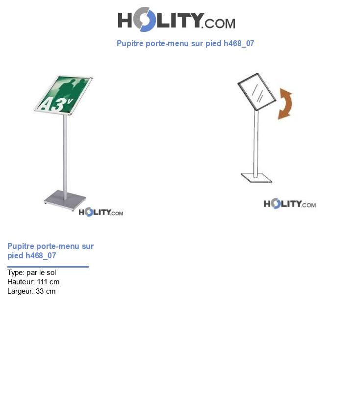 Pupitre porte-menu sur pied h468_07