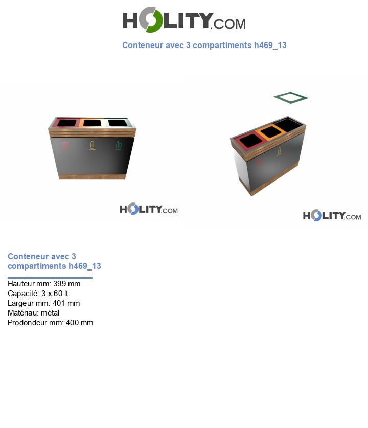 Conteneur avec 3 compartiments h469_13