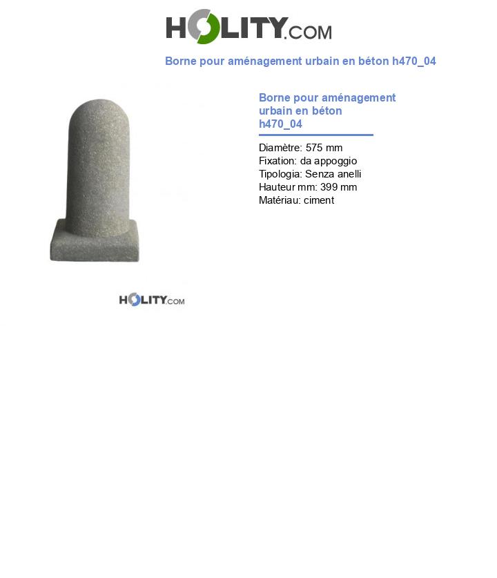 Borne pour aménagement urbain en béton h470_04