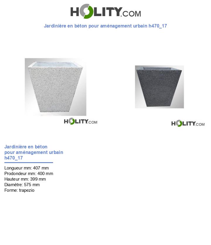 Jardinière en béton pour aménagement urbain h470_17