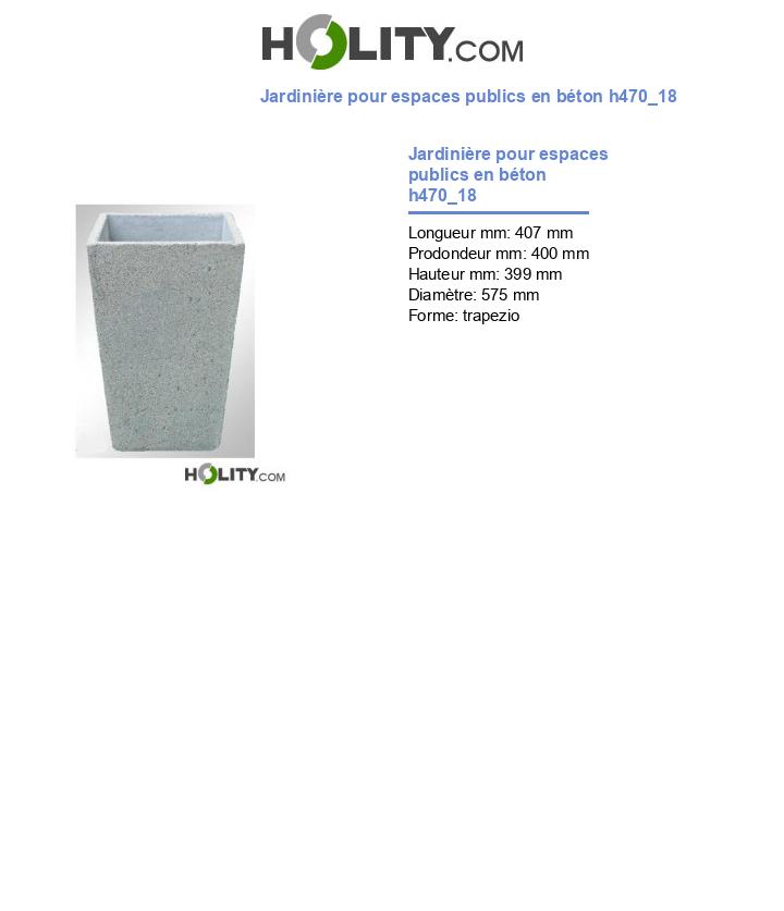 Jardinière pour espaces publics en béton h470_18