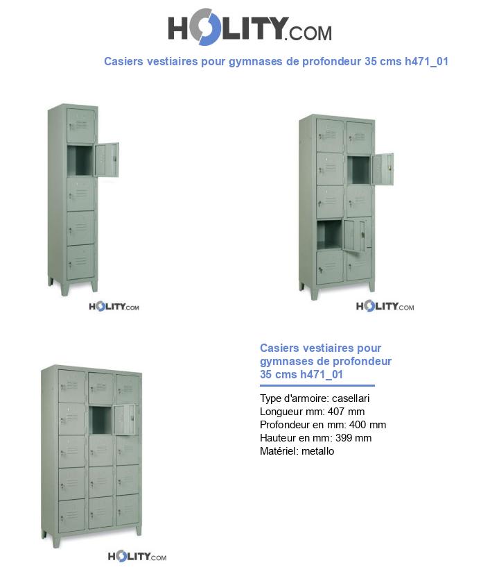 Casiers vestiaires pour gymnases de profondeur 35 cms h471_01