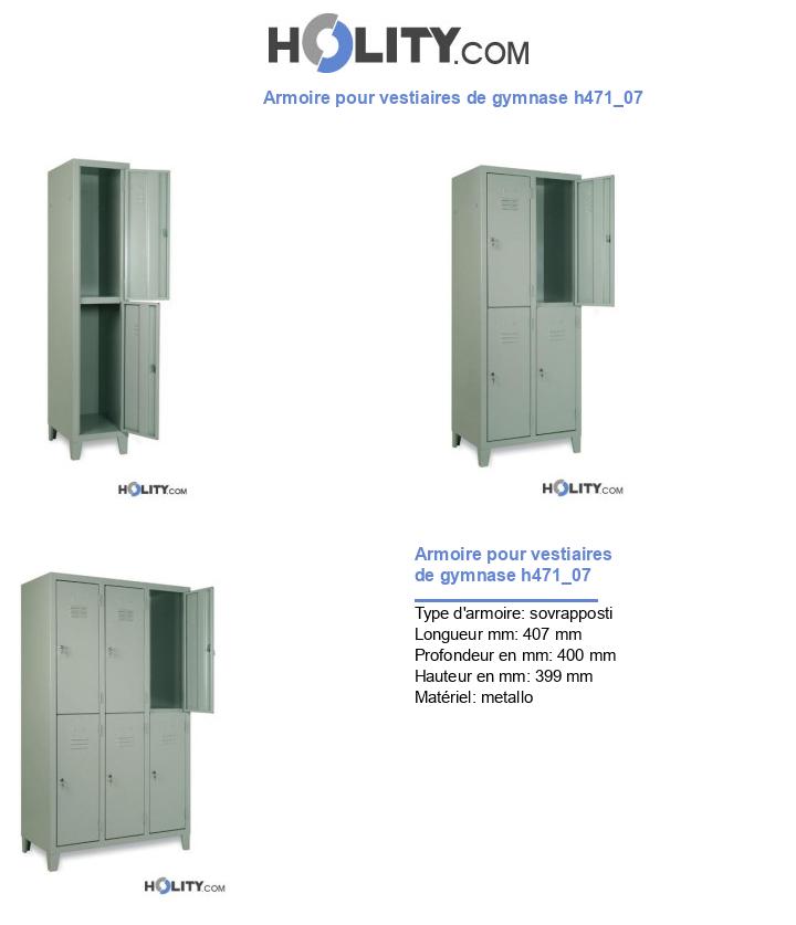 Armoire pour vestiaires de gymnase h471_07