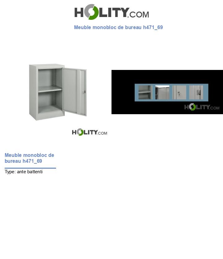 Meuble monobloc de bureau h471_69