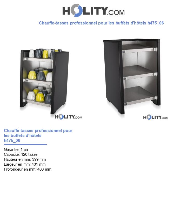 Chauffe-tasses professionnel pour les buffets d'hôtels h475_06