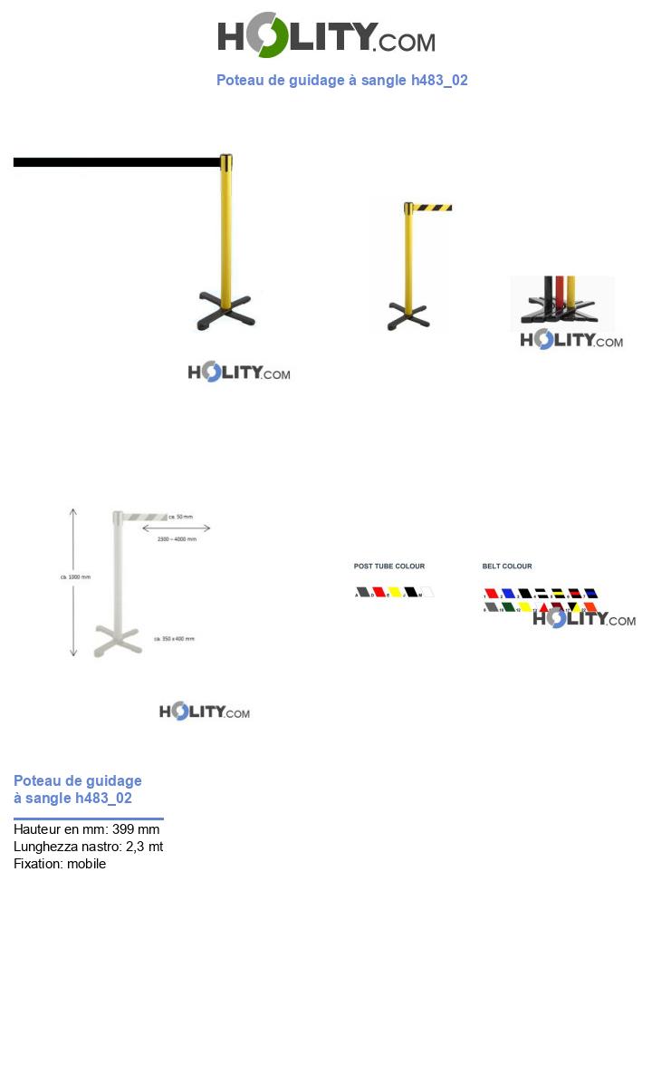 Poteau de guidage à sangle h483_02