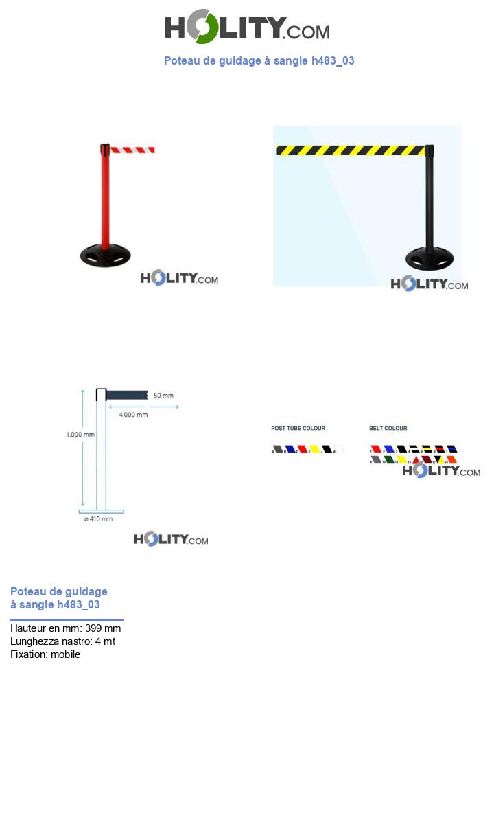 Poteau de guidage à sangle h483_03