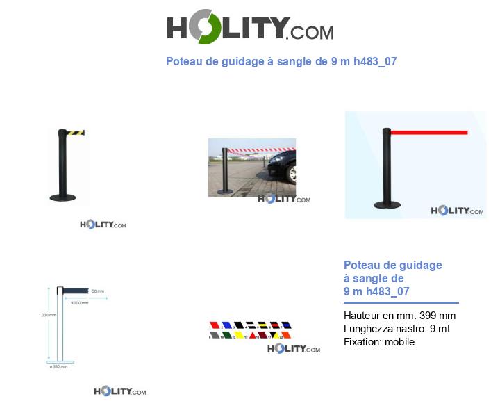 Poteau de guidage à sangle de 9 m h483_07