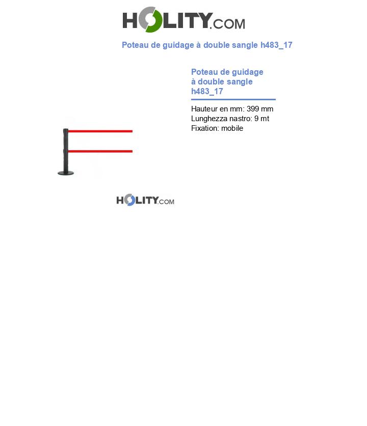 Poteau de guidage à double sangle h483_17