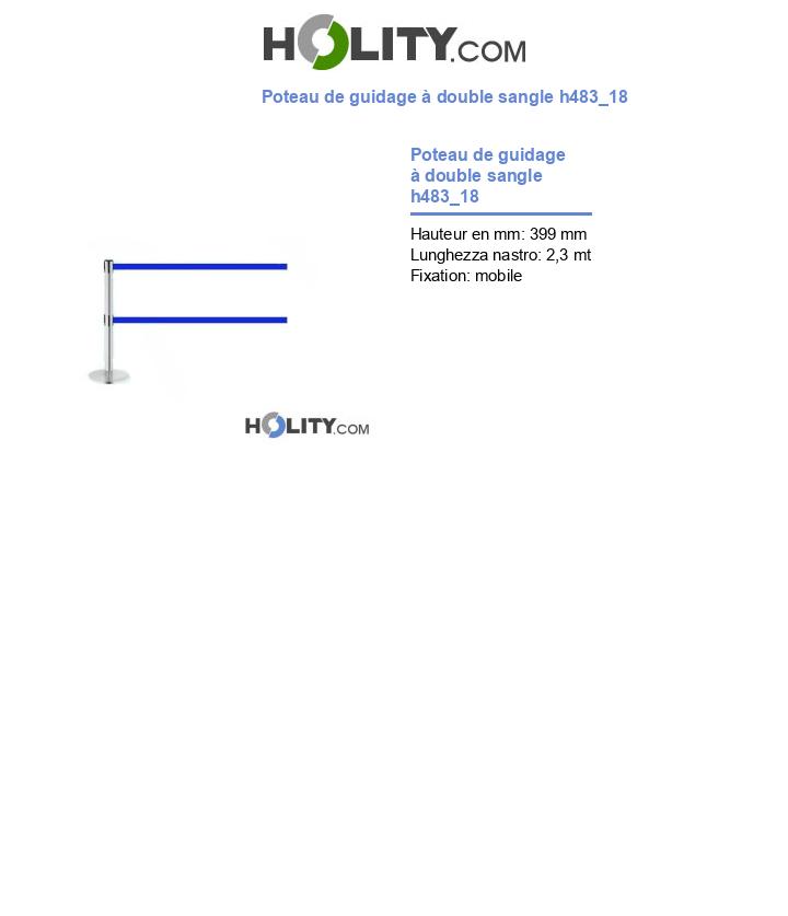 Poteau de guidage à double sangle h483_18