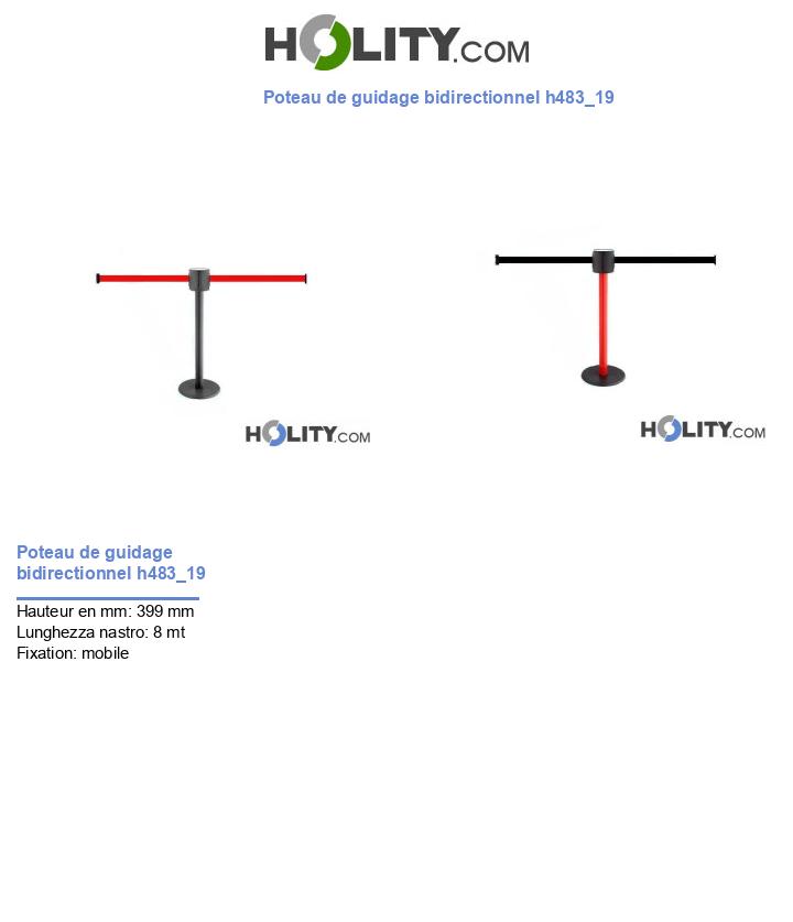 Poteau de guidage bidirectionnel h483_19