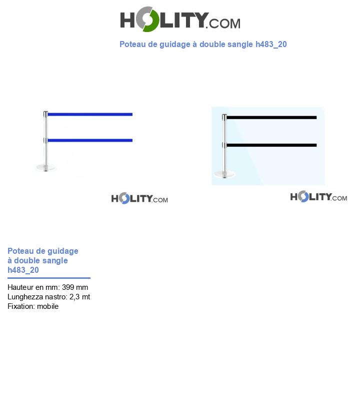 Poteau de guidage à double sangle h483_20
