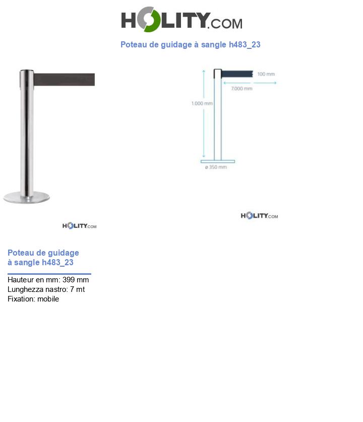 Poteau de guidage à sangle h483_23
