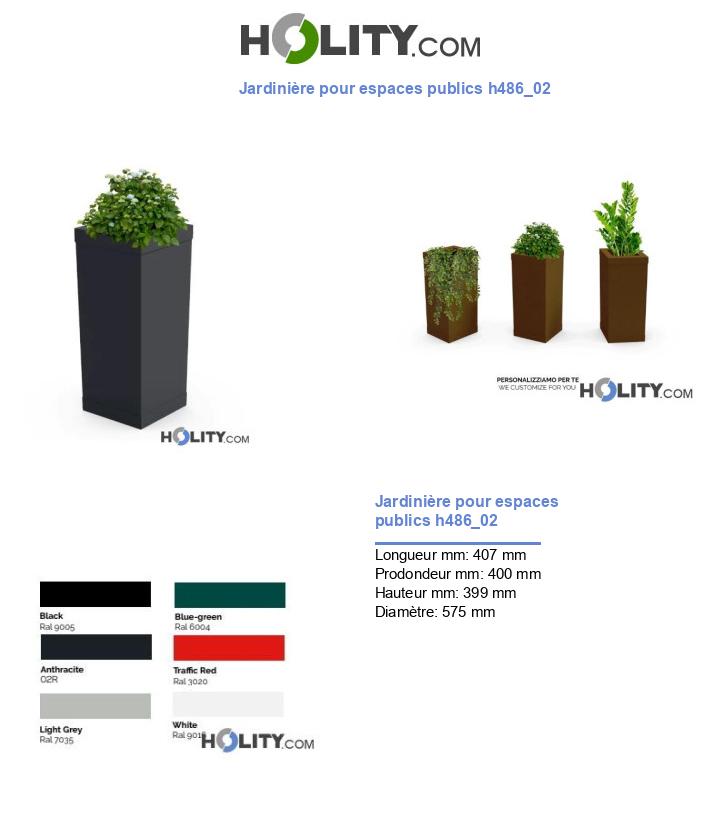 Jardinière pour espaces publics h486_02