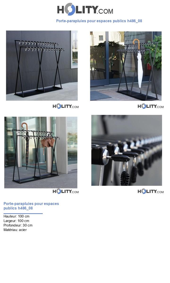 Porte-parapluies pour espaces publics h486_08