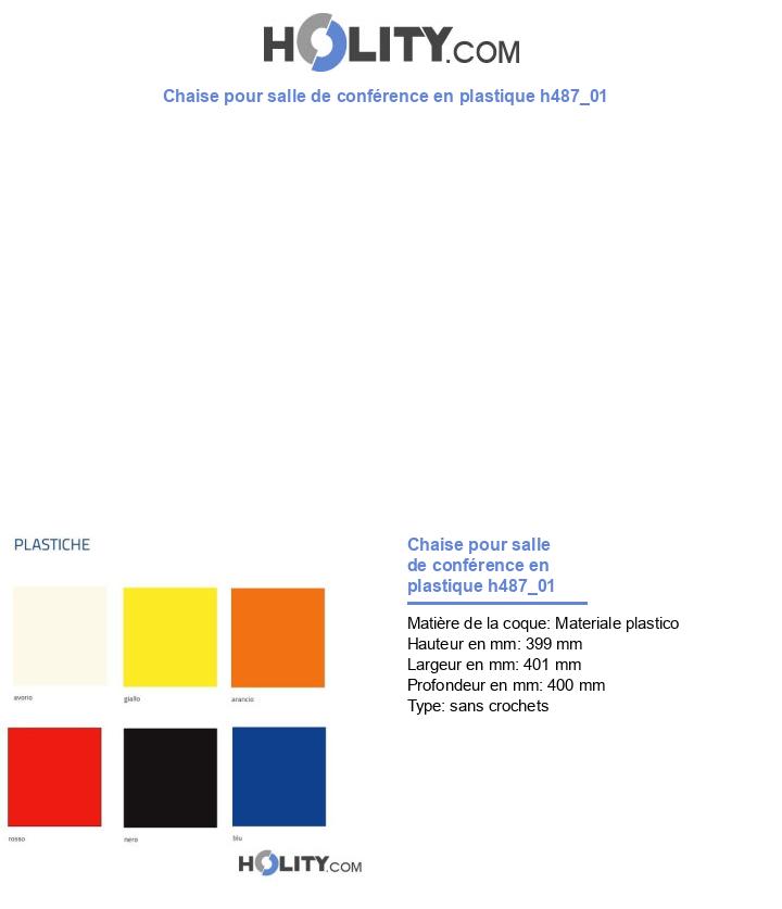 Chaise pour salle de conférence en plastique h487_01