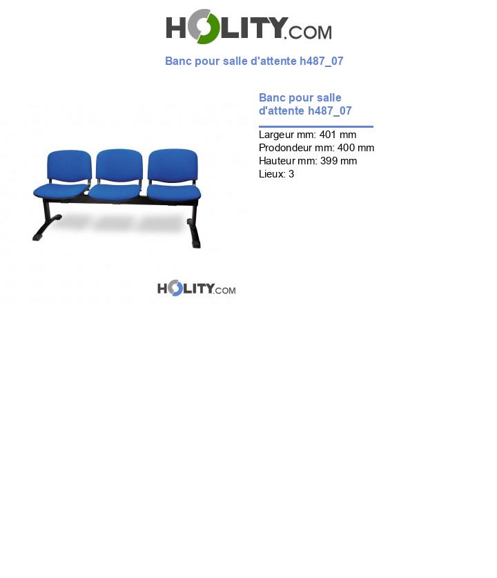 Banc pour salle d'attente h487_07