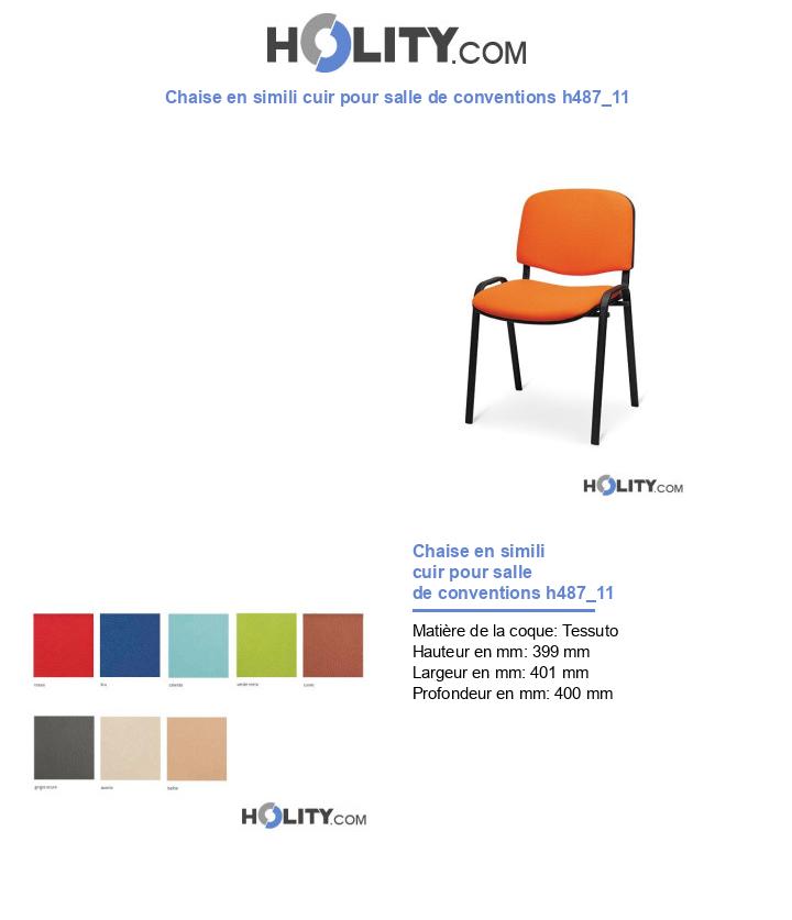 Chaise en simili cuir pour salle de conventions h487_11