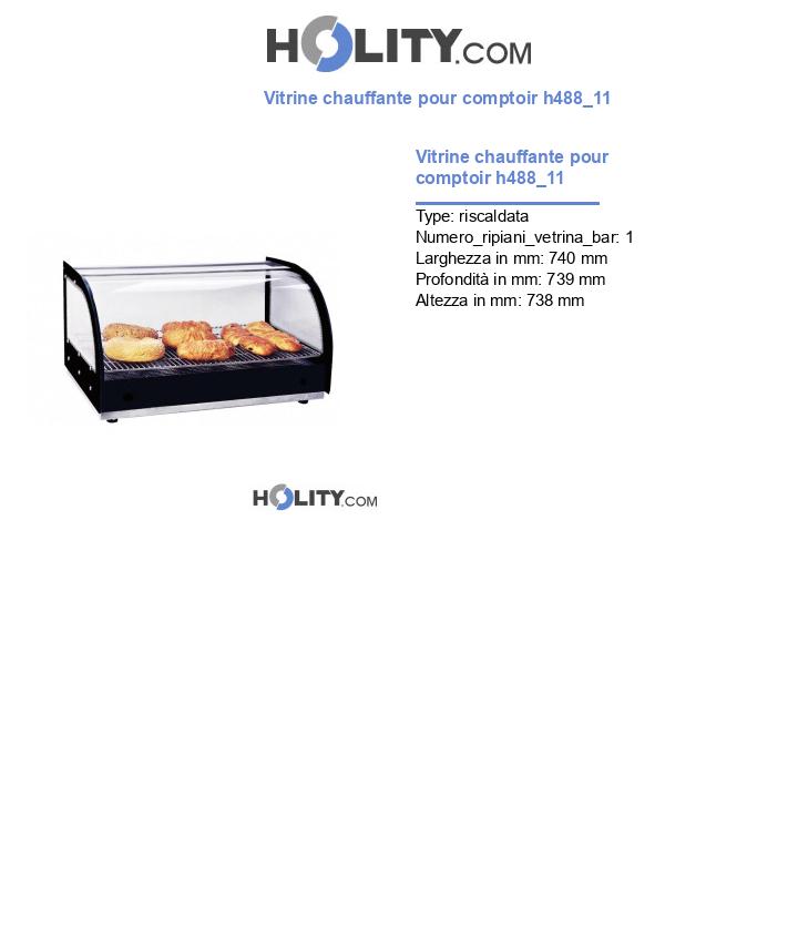 Vitrine chauffante pour comptoir h488_11