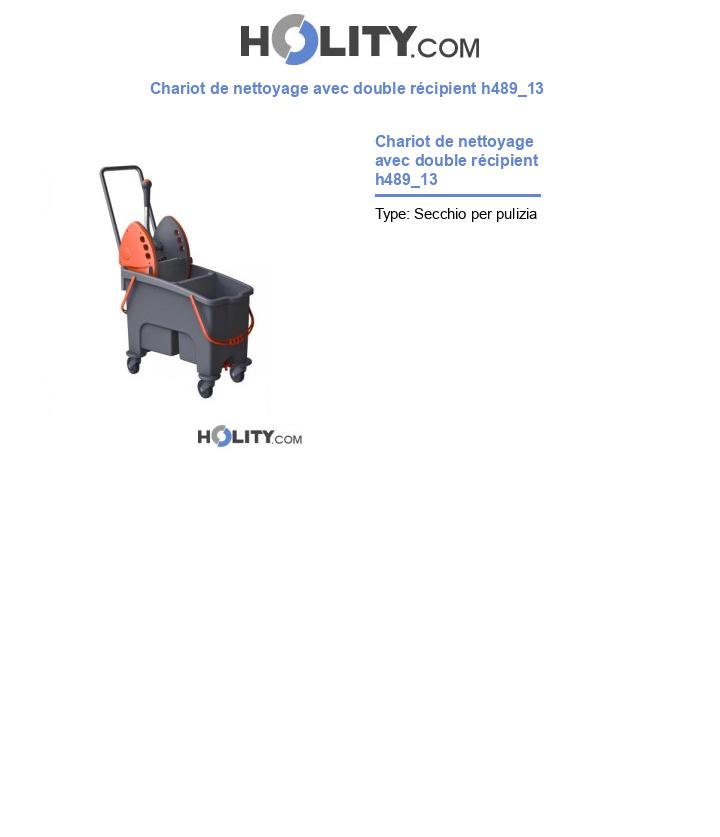 Chariot de nettoyage avec double récipient h489_13