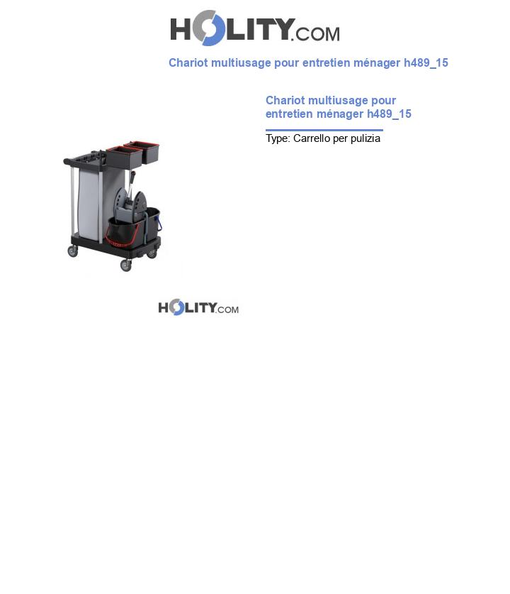 Chariot multiusage pour entretien ménager h489_15