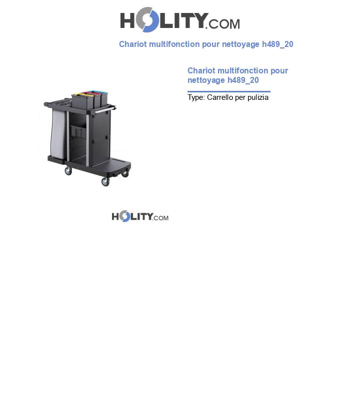 Chariot multifonction pour nettoyage h489_20
