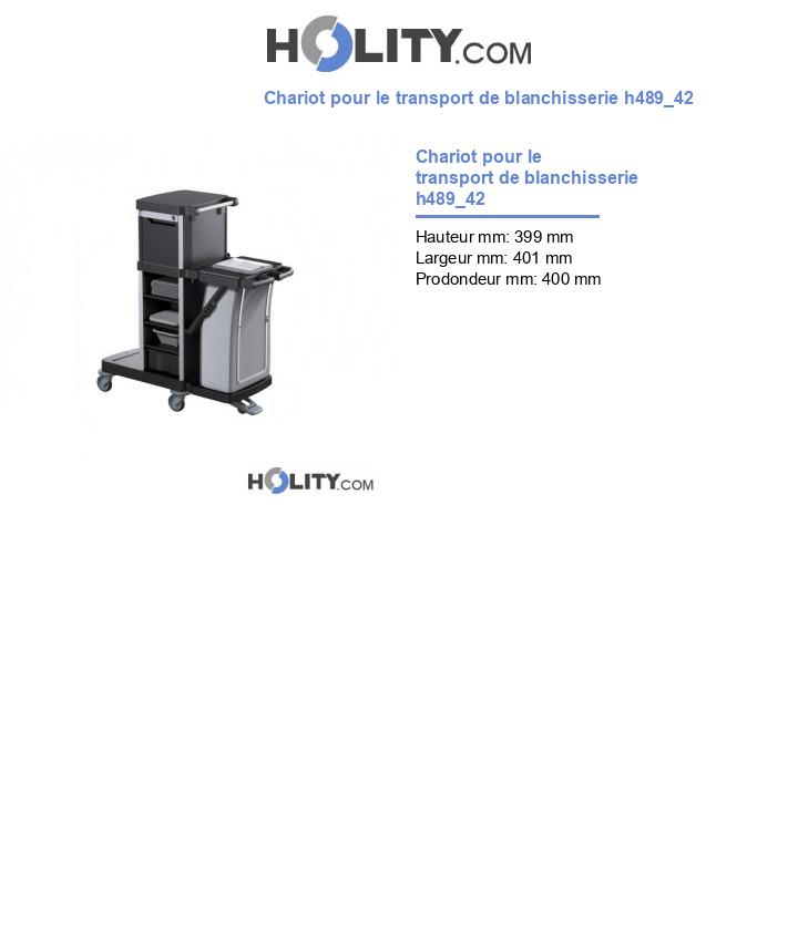 Chariot pour le transport de blanchisserie h489_42