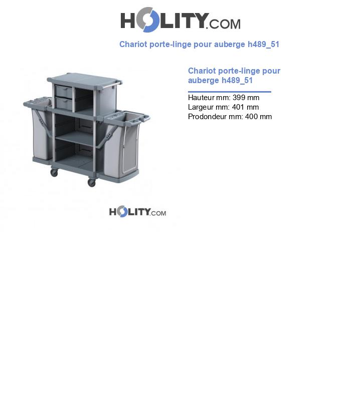 Chariot porte-linge pour auberge h489_51