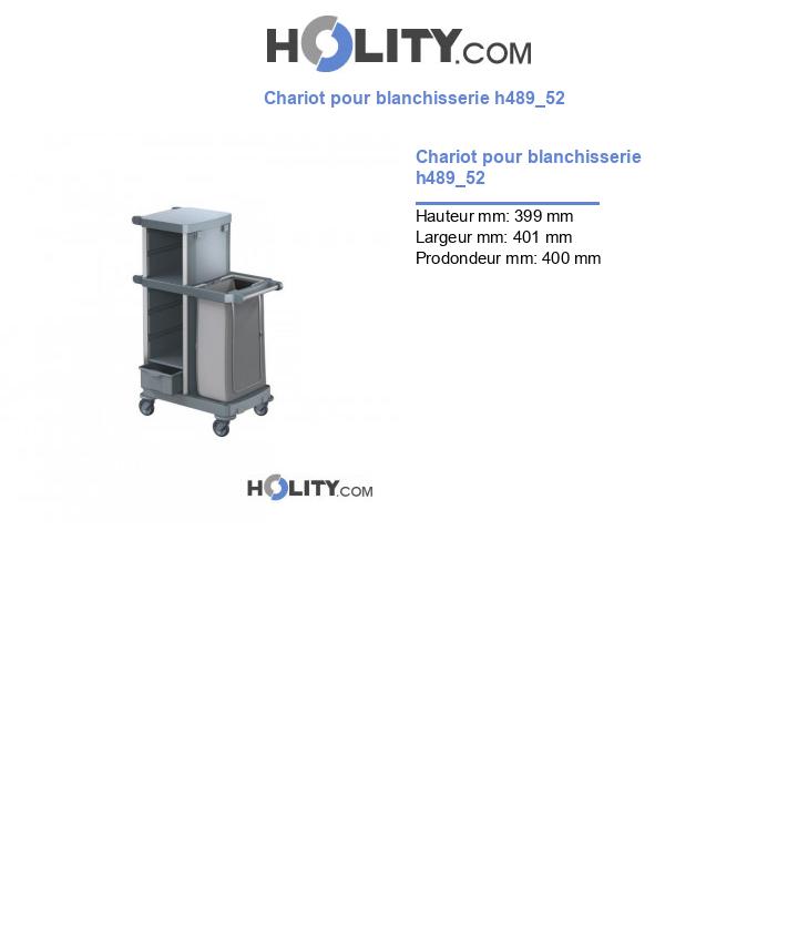 Chariot pour blanchisserie h489_52