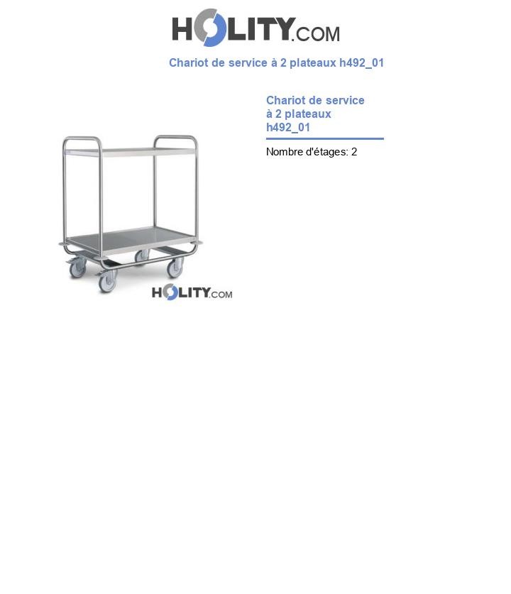 Chariot de service à 2 plateaux h492_01