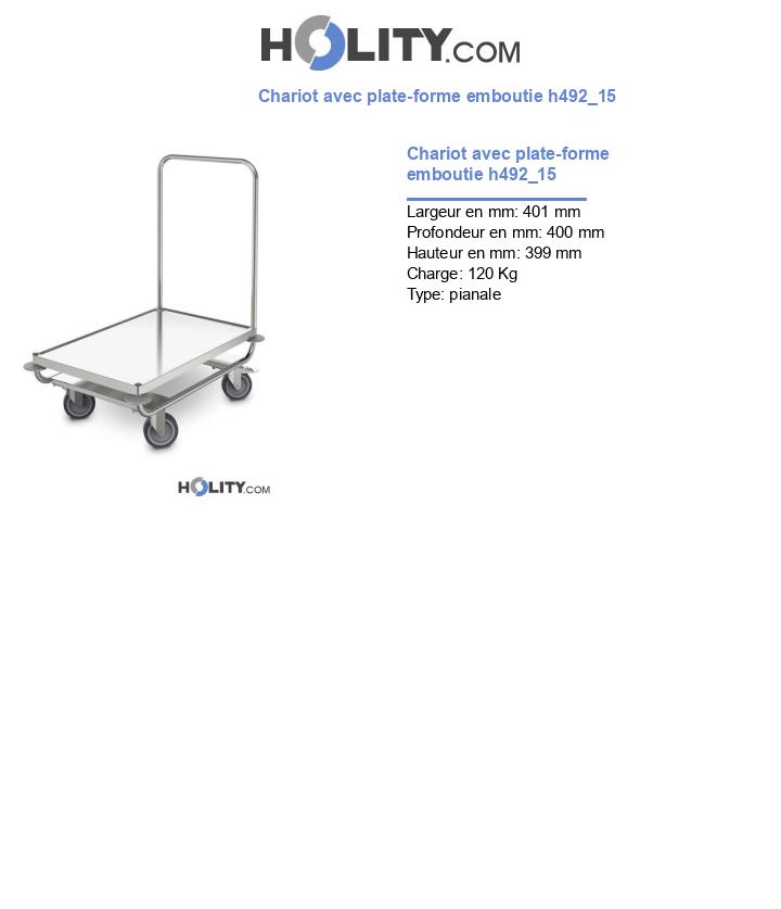 Chariot avec plate-forme emboutie h492_15