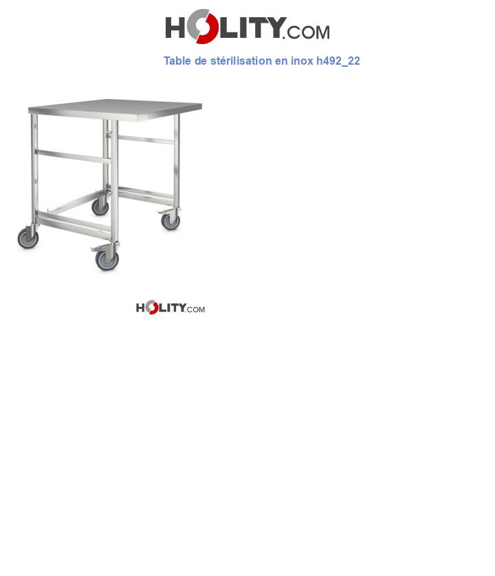 Table de stérilisation en inox h492_22